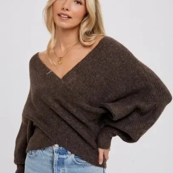 CLEAR OUT!!! Crossover Ribbed Pullover - Picture 9 of 10